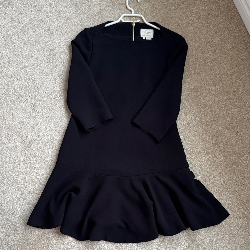 Kate Spade Elegant Black Flare Mini Dress